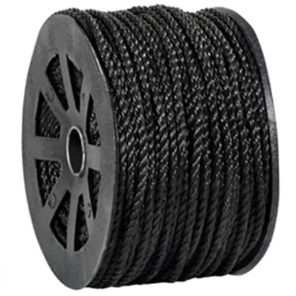 Swivel 0.25 in. 1150 lbs Black Twisted Polypropylene Rope - Black - 600' SW3351053 - main